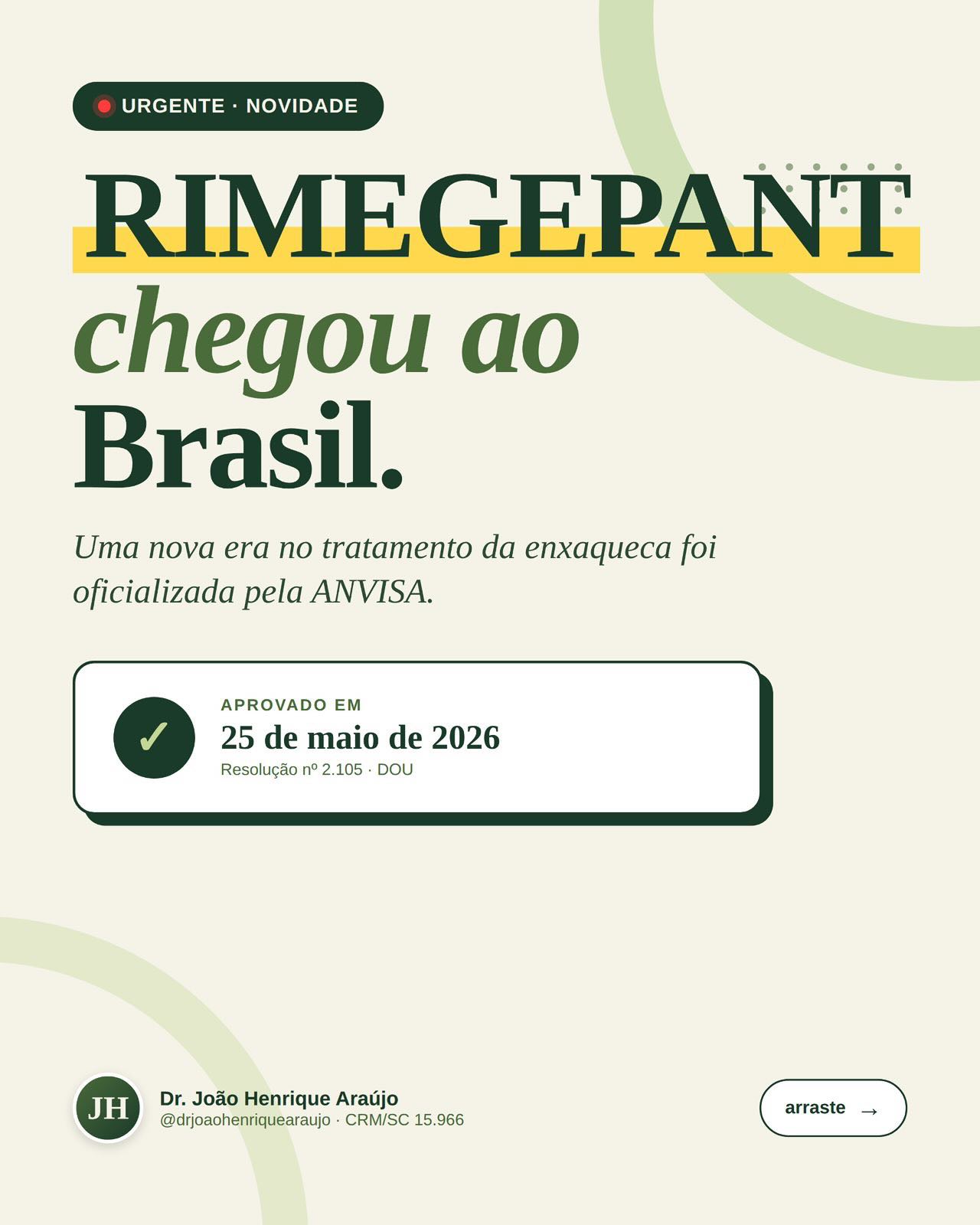 Post do Instagram @drjoaohenriquearaujo
